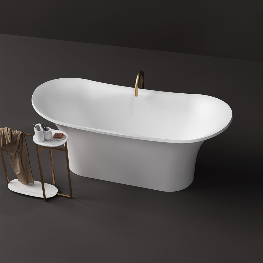 Elle Tulip Shape Slimline Stone Bath - 1700mm - ST21 T 1700