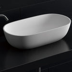 Toka Lite Justina Matte White Stone Basin - 600mm - STB12