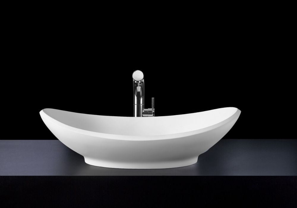 Toka Lite Bertina Matte White Stone Basin - 600mm - STB18