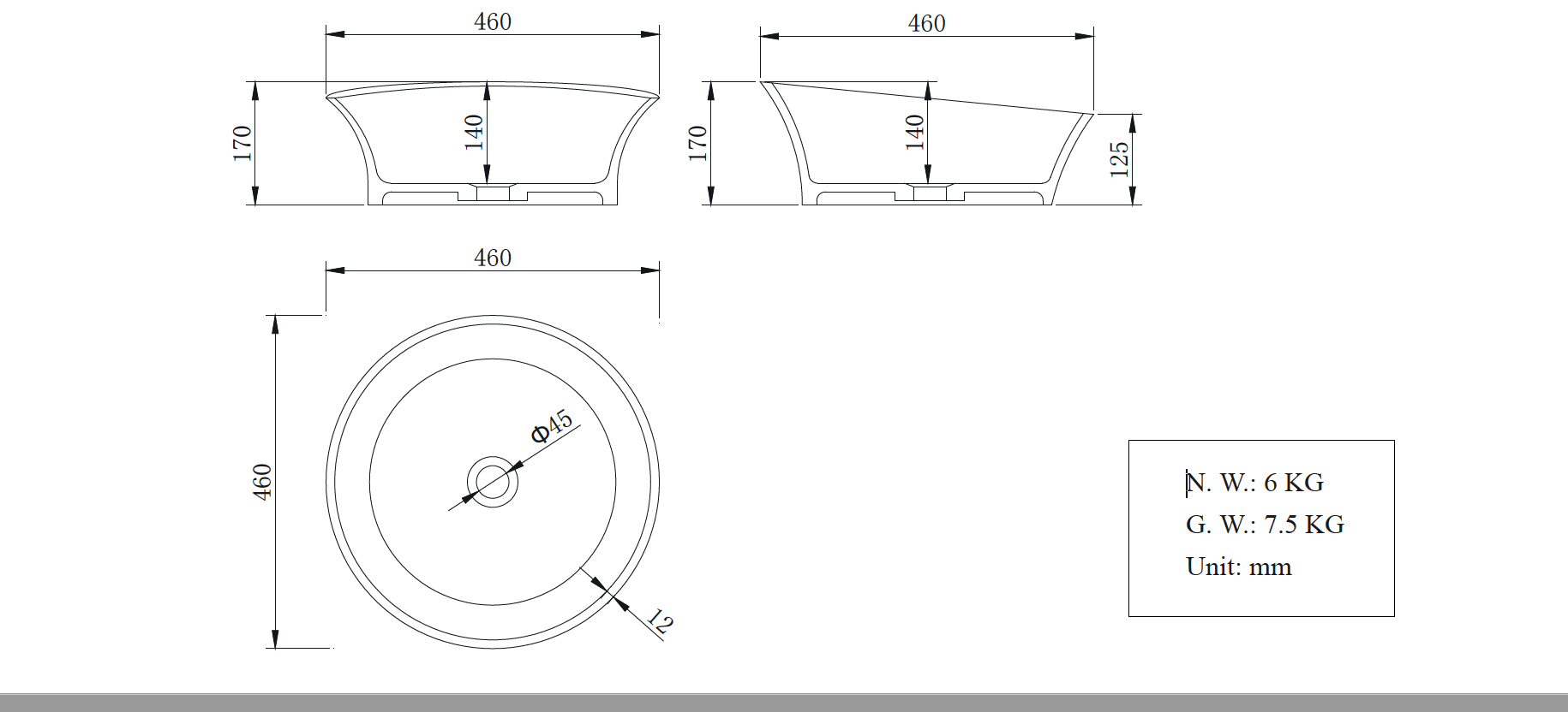 Hugi Round Basin Architect Design