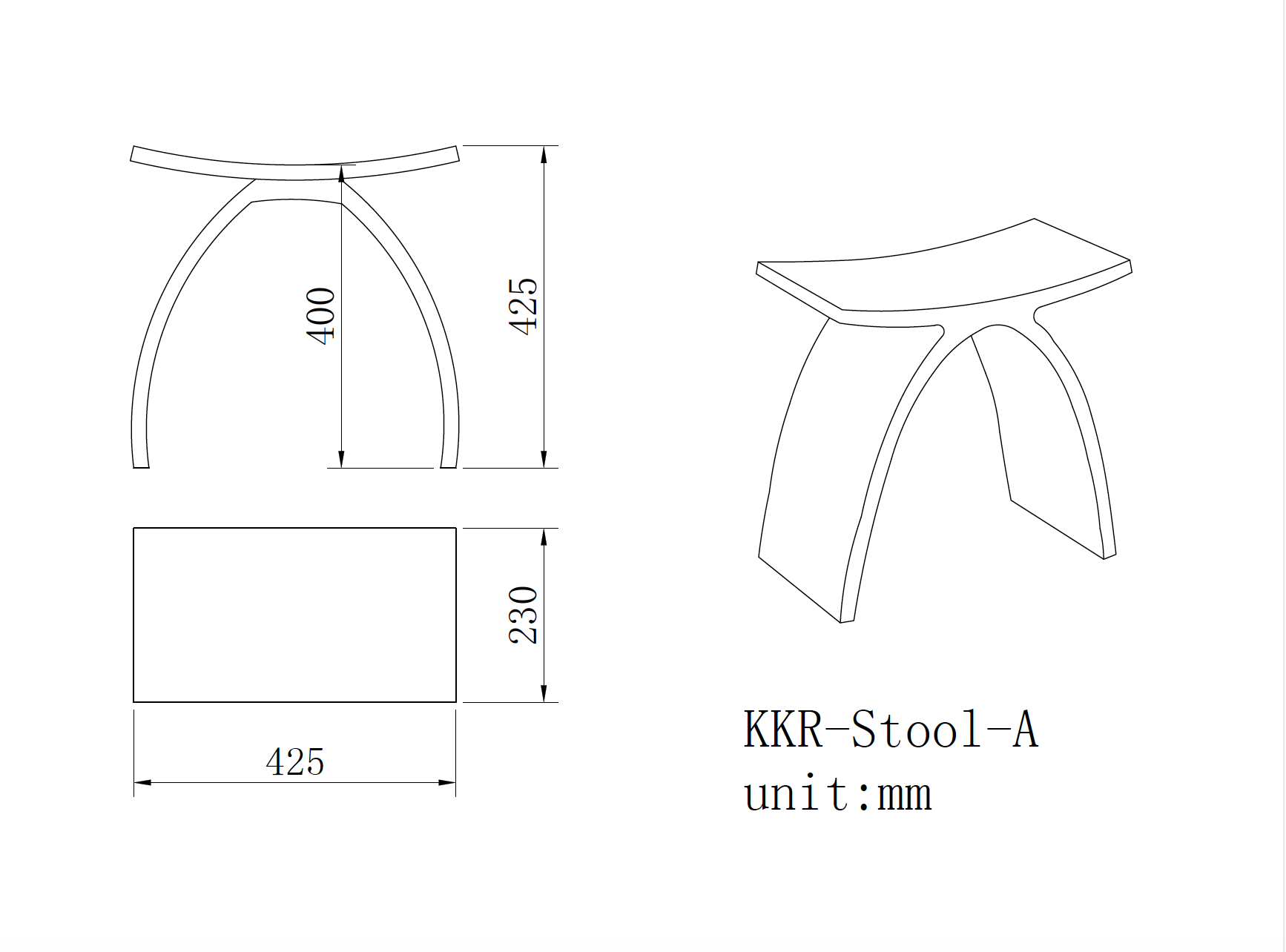 Hugi Bathroom Stool - Bathroom Accessory - Stool07