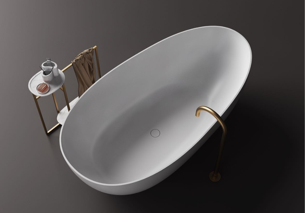 Slimline Jolanda Egg-Shape Bath - 1700mm - ST03 1700 T