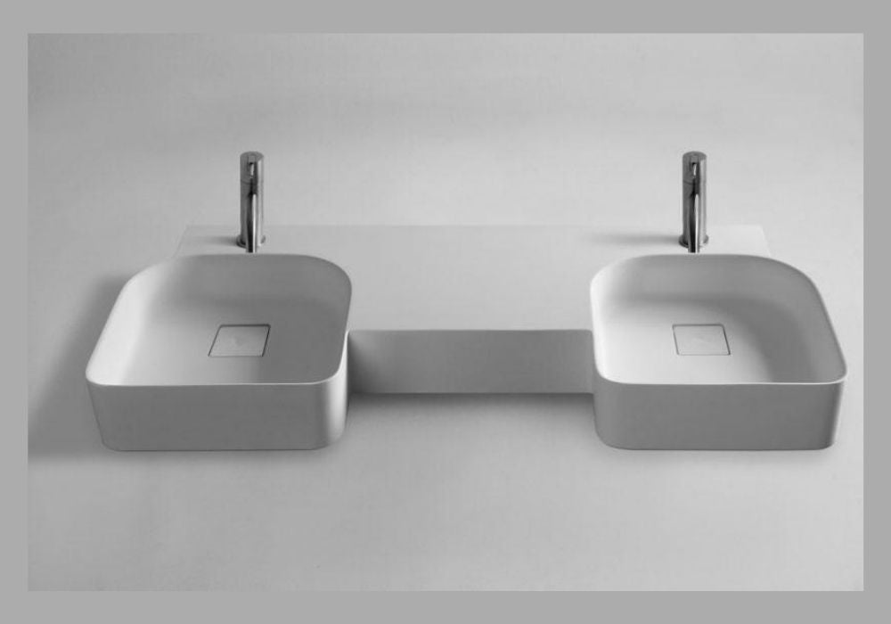 Toka Lite Double Wall Mounted Basin - 1200mm - WM03-1200