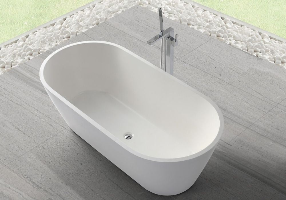 Hugi Mid-Sized Stone Bath - 1670mm - B041