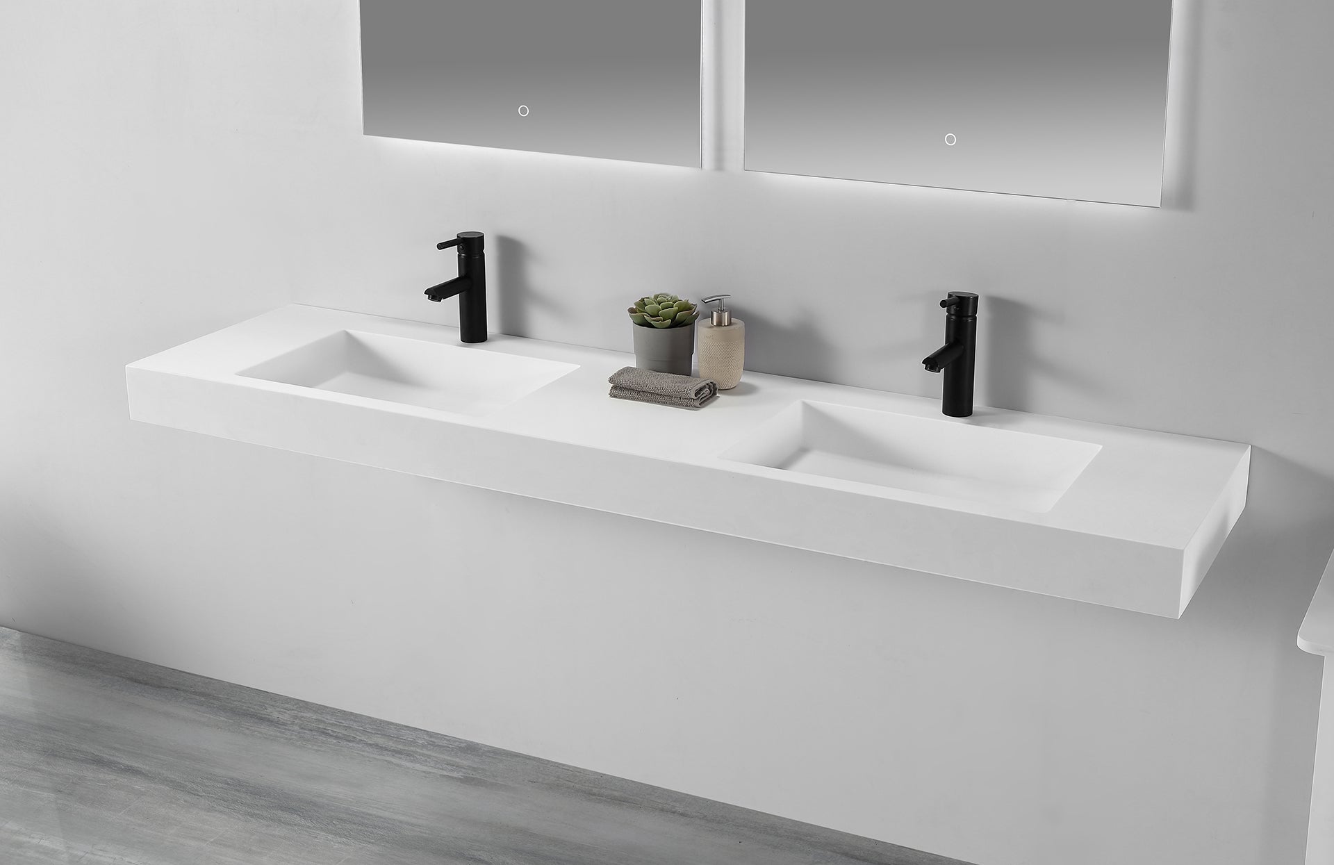 Double Wall Hung Basin - Extra Long 1804mm - B1298