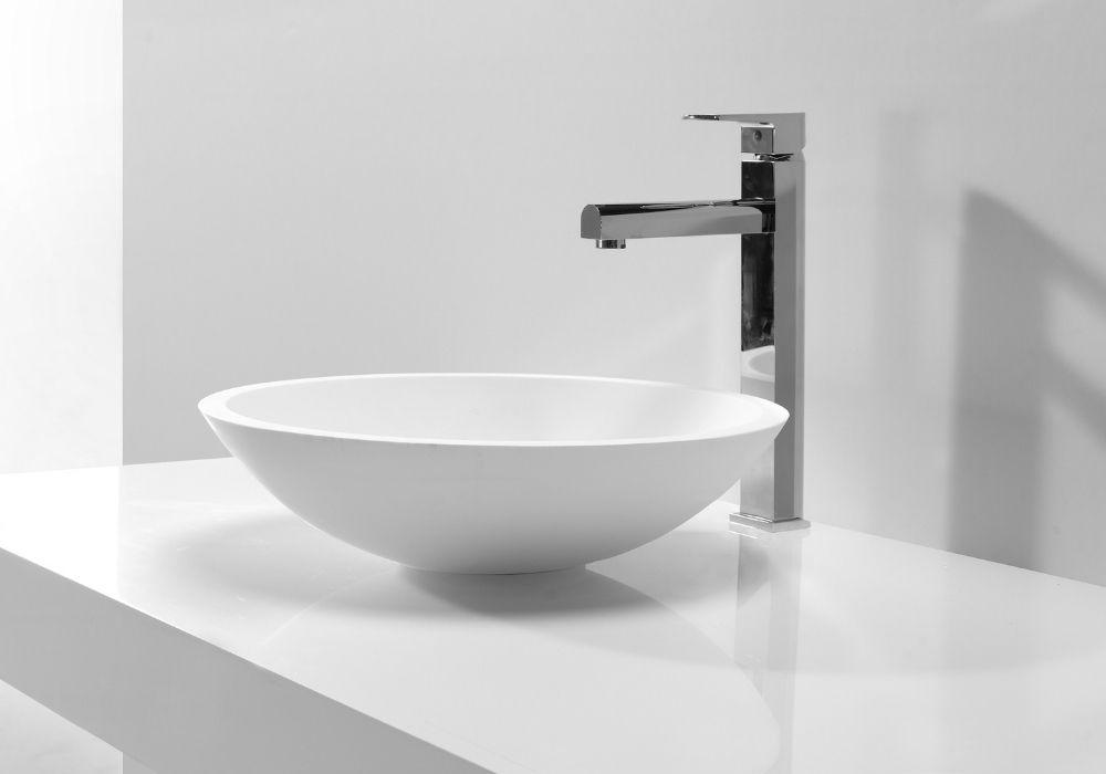Hugi Above Counter Basin - Petite, Matte White - 405mm - B1516