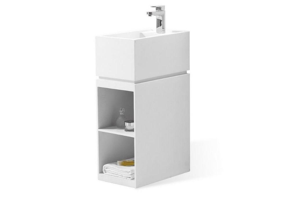 Hugi Freestanding Stone Basin - Storage Shelf - 850mm - B1585