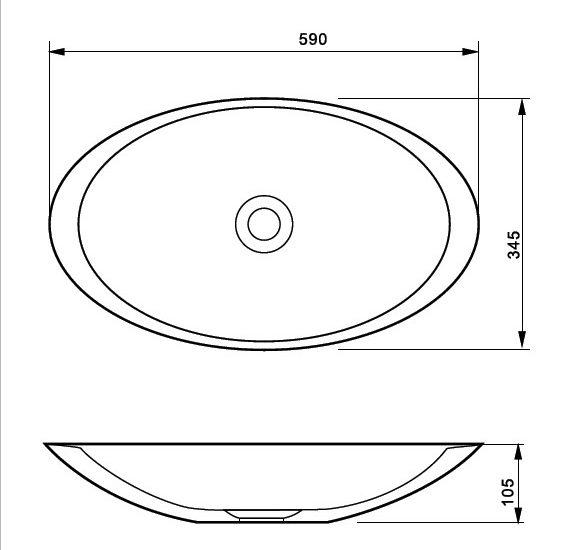 Toka Lite Basin CSB06 590mm Architect Design