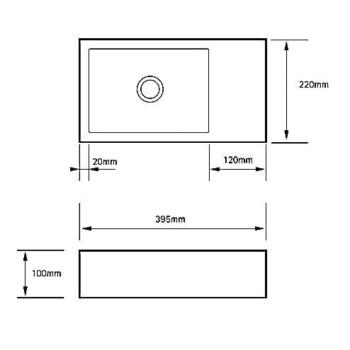 Toka Lite Basin CSB41 400mm Architect Design