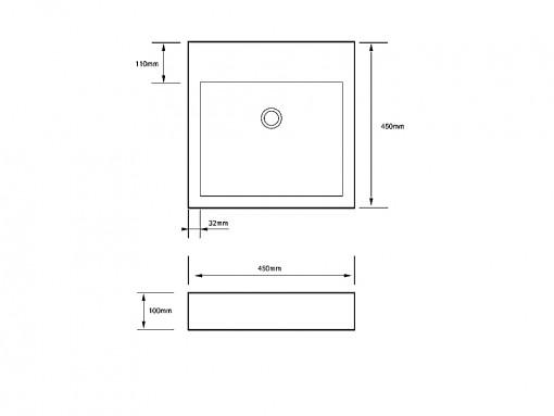Toka Lite Basin CSB42 450mm Architect Design
