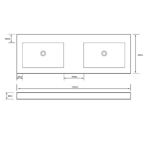 Toka Lite Basin CSB49 1380mm Architect Design