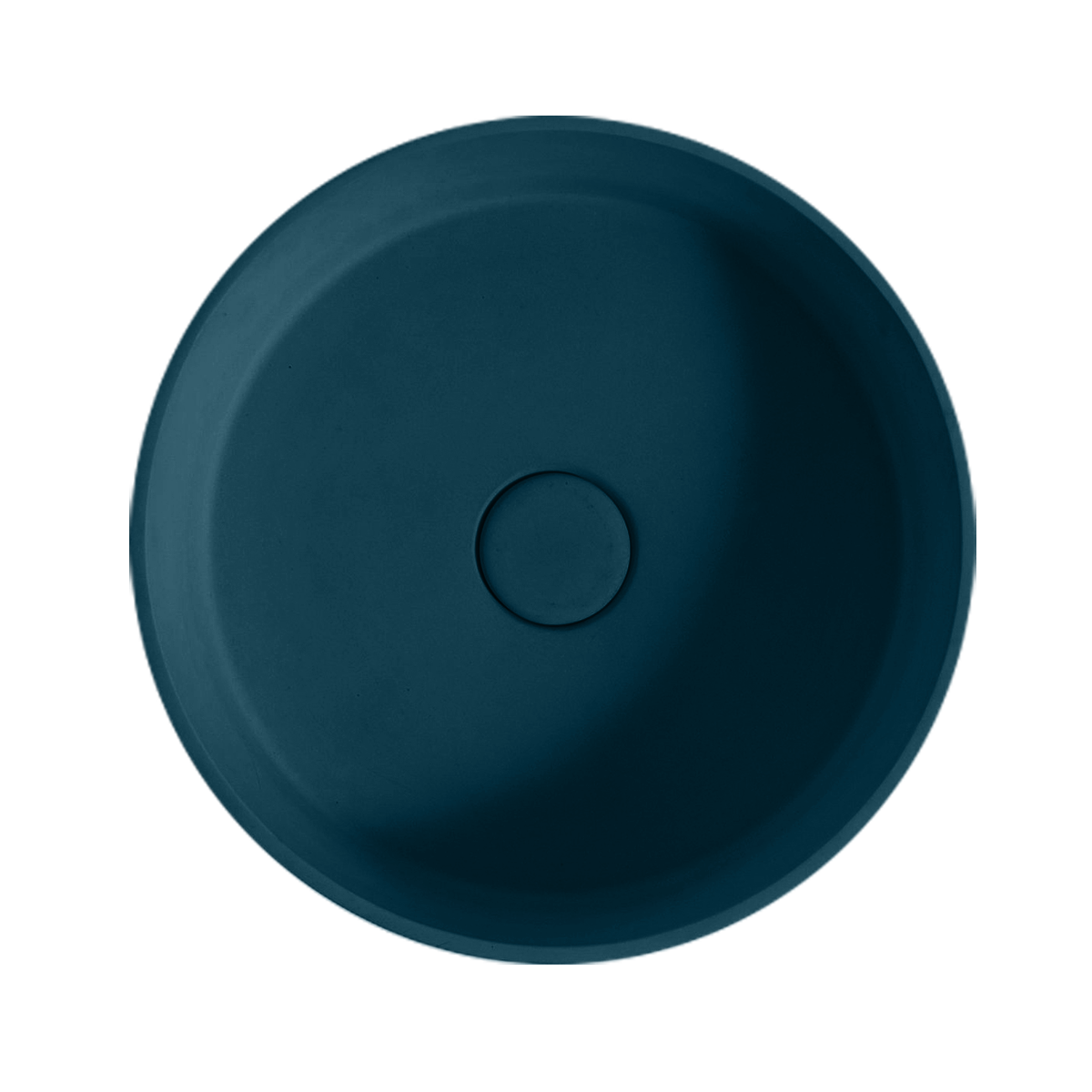 Sol round basin 390mm peacock blue concrete TC0015C11