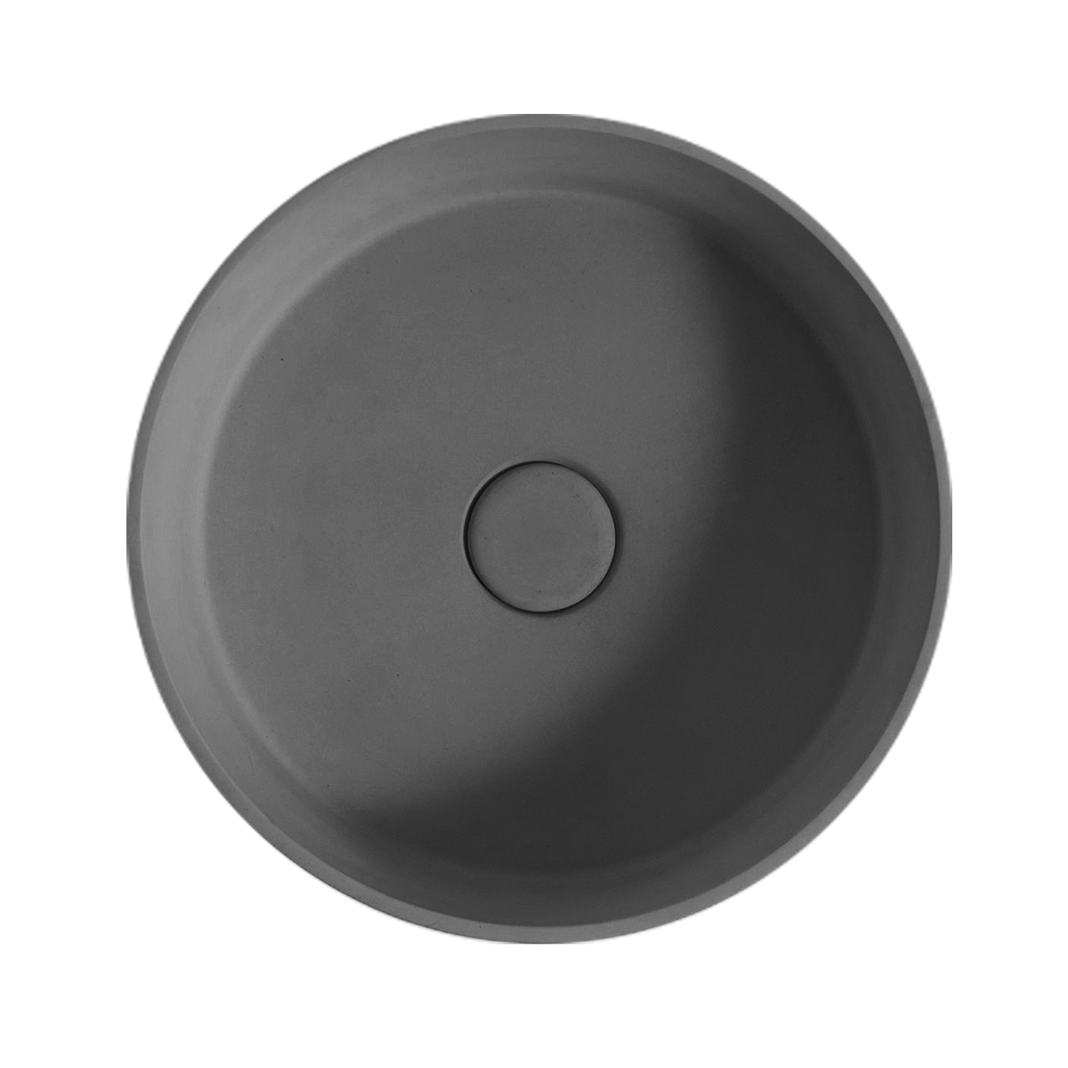 Sol round basin 390mm charcoal concrete TC0015D5