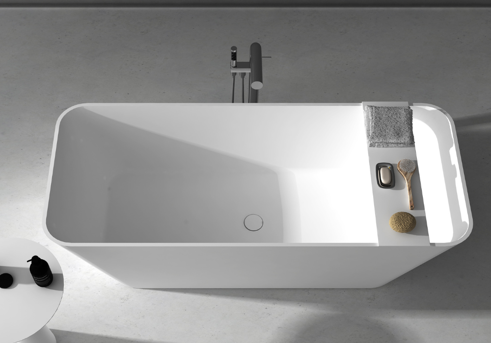 Gia Thin Edge Asymmetrical Bath - 1700mm - G65189