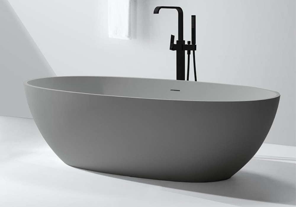 Pure Grey Freestanding Stone Bath - 1700mm - B003-B