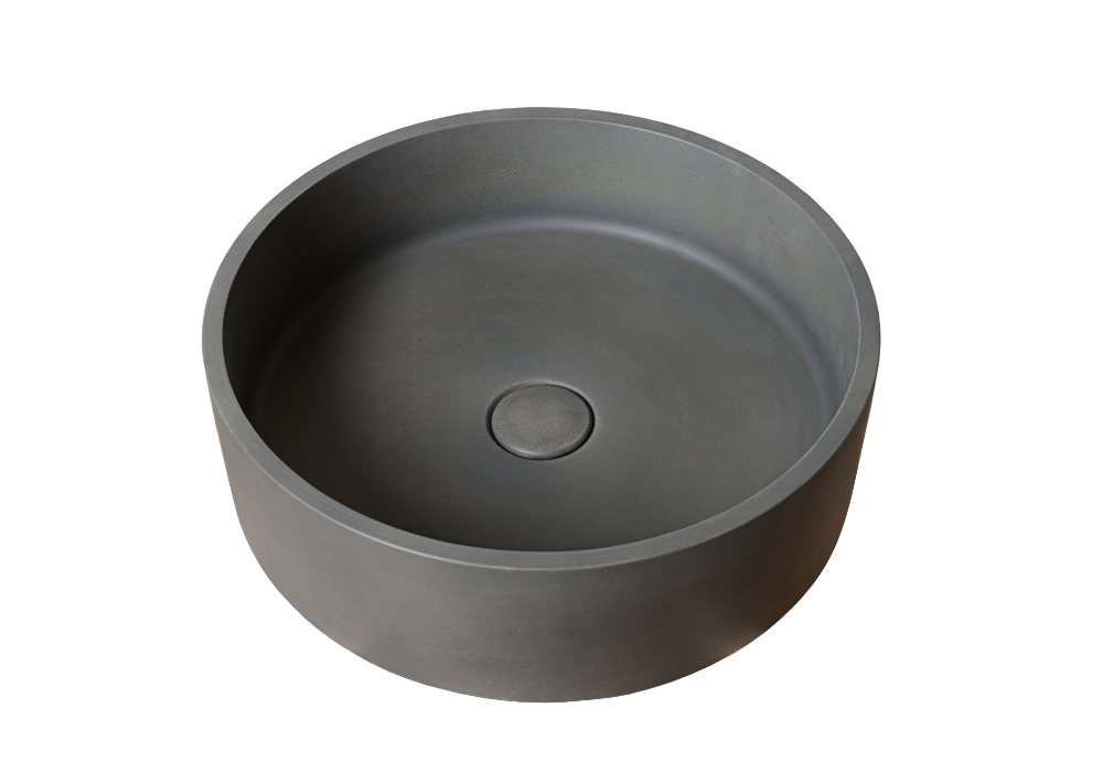 Sol round basin 390mm charcoal concrete TC0015D5