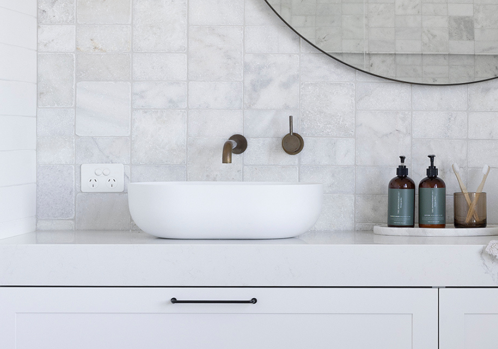 Hugi Matte White Stone Basin - 500mm - B1151