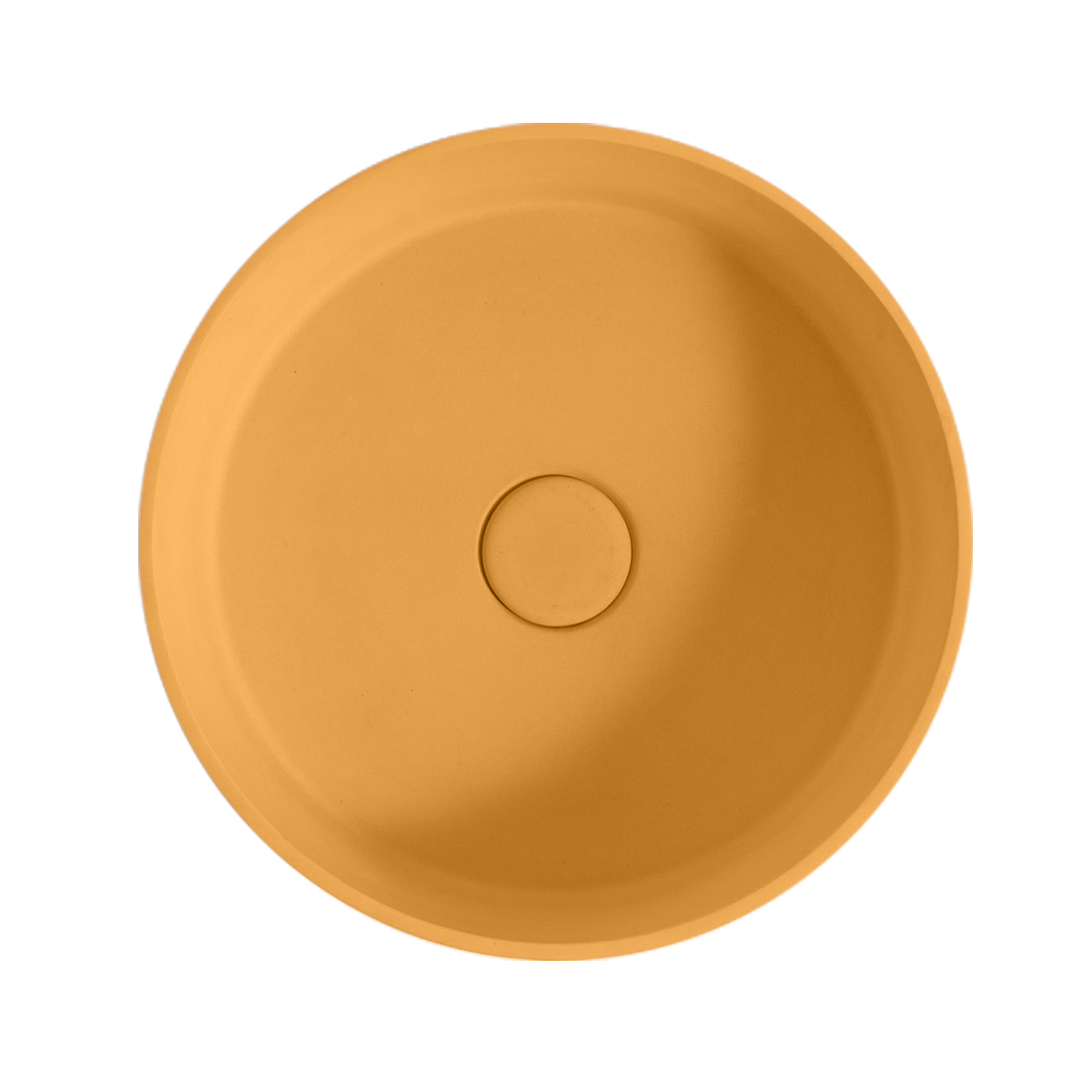 Sol round basin 390mm ochre concrete TC0015C14