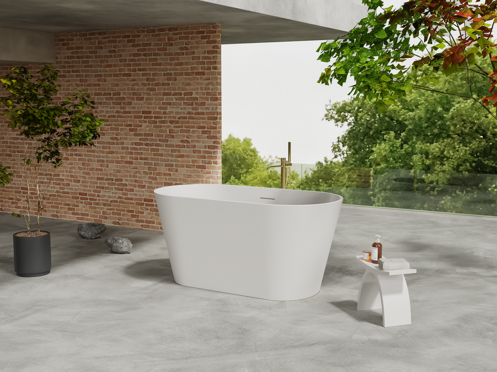 Barcelona Deep Soak Bath - 1400mm - Matt White