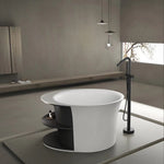 Josei Round Japanese Shelf Soak Tub - 1200mm - MGD01