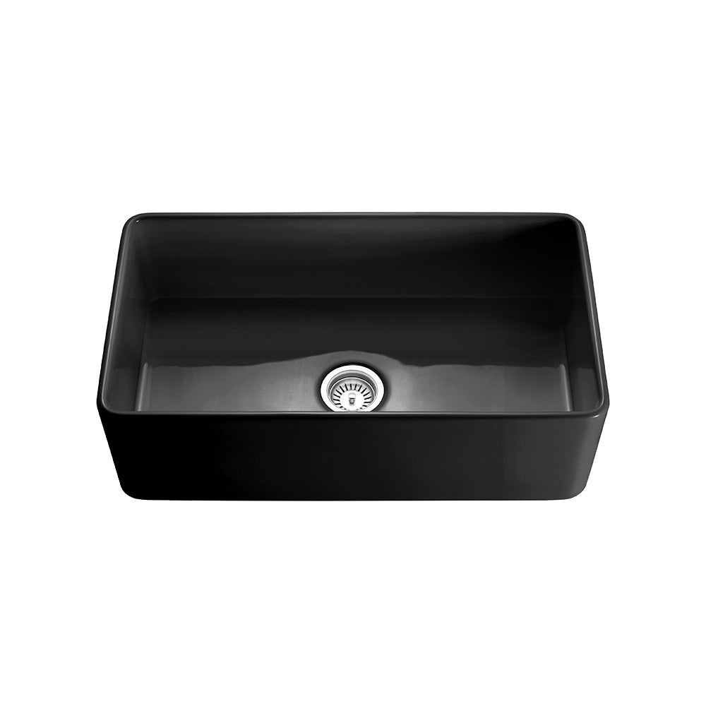 Traditional Fireclay Butlers Sink Black 828mm - TK3318MB