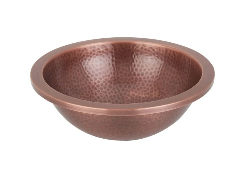 Copper Basin Round Hammered 356mm