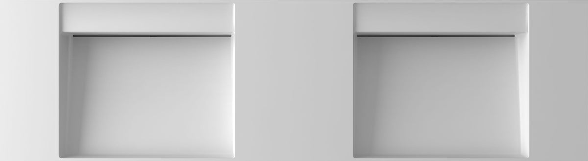 Ramp basin double bowl 1800mm wall hung G38684 – Stonebaths New Zealand