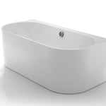 Bradford 1700 - Curved Back-To-Wall Bath -  1700mm