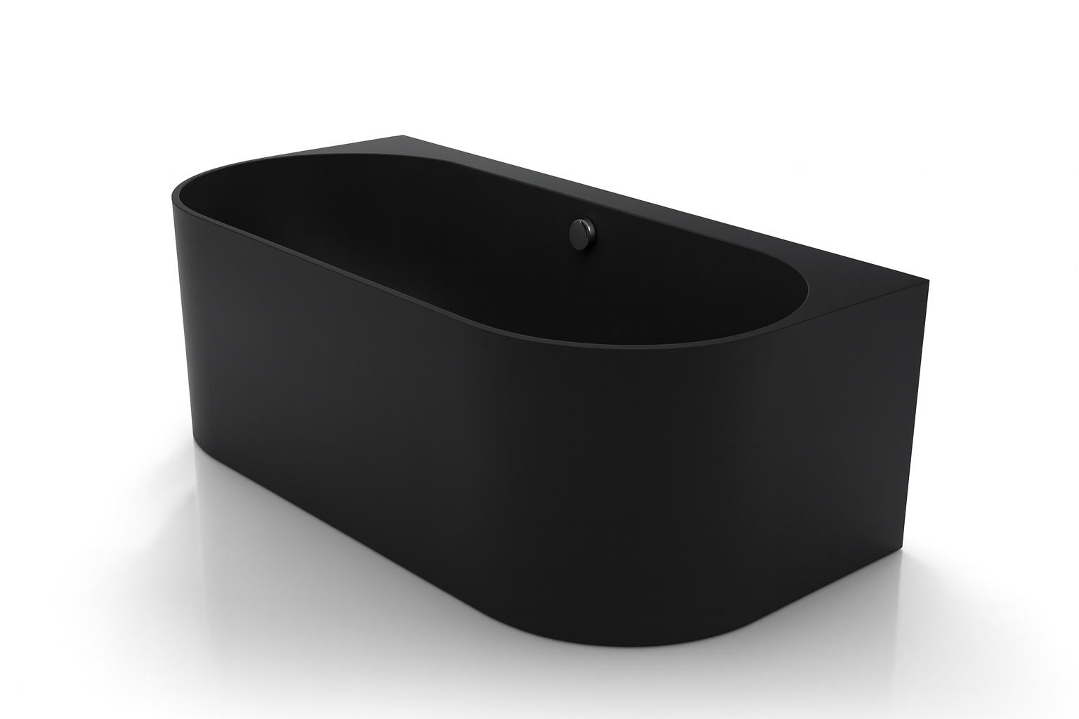 Bradford 1700 - Curved Back-To-Wall Bath -  1700mm