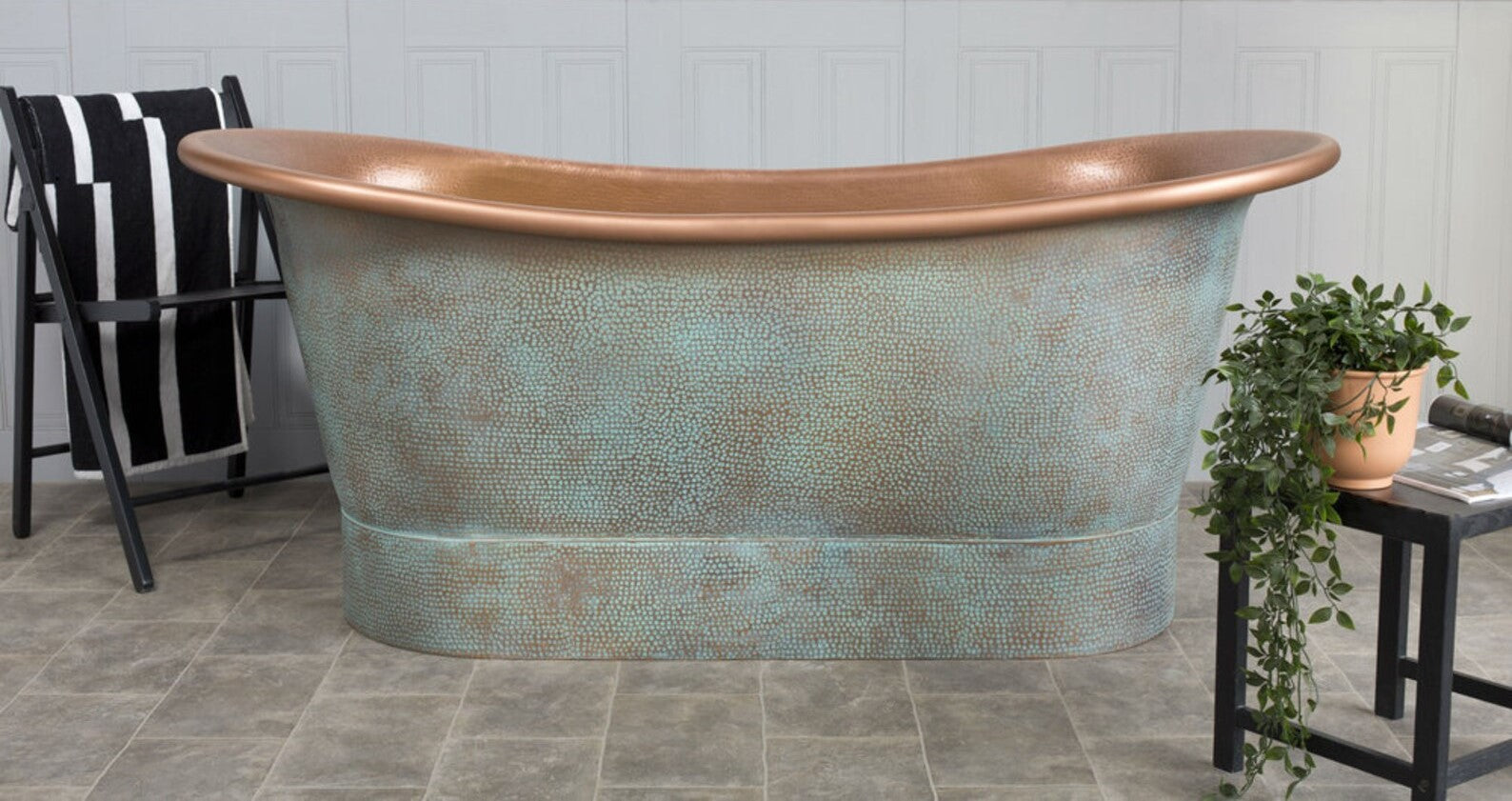 Hammered French Patina Bath 1700mm - CB5008-D67