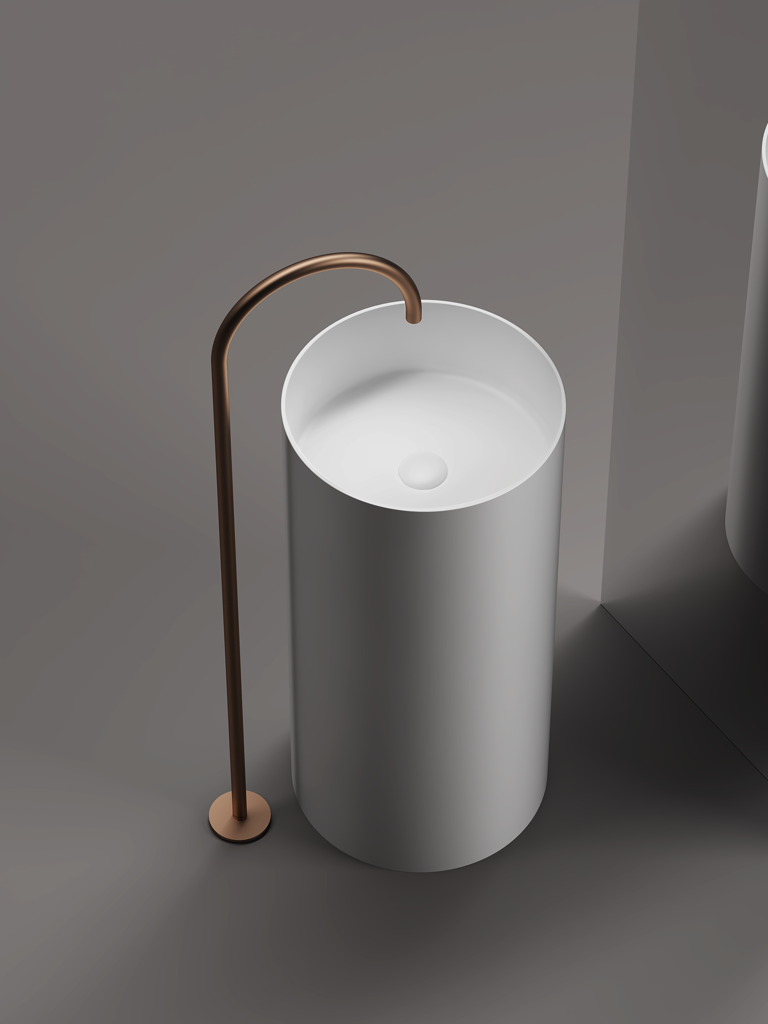 Round Classic Freestanding Pedestal Basin 850mm - CSB83A 850-450