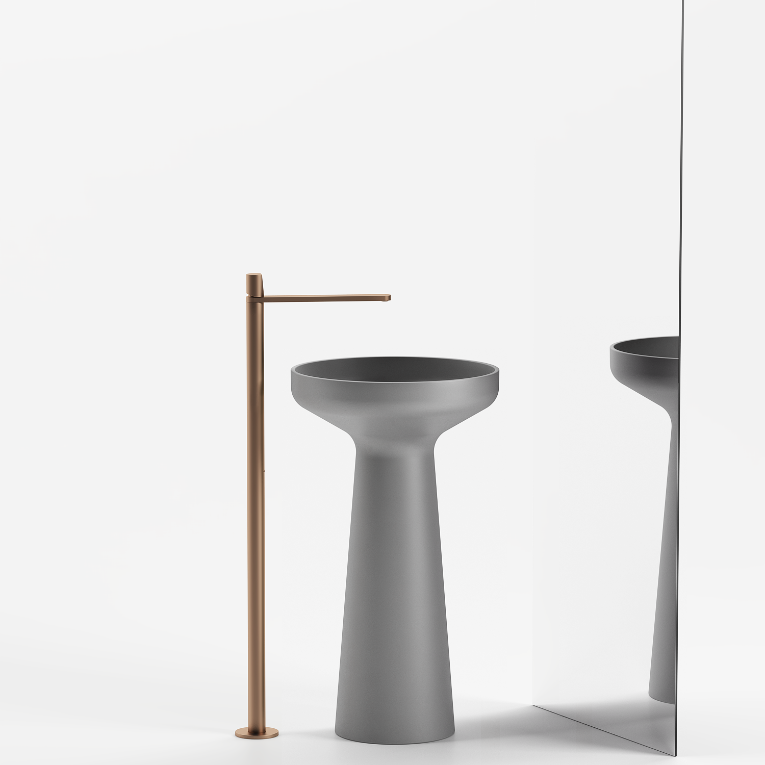 Sculptural Pedestal Basin 480mm - CSB93