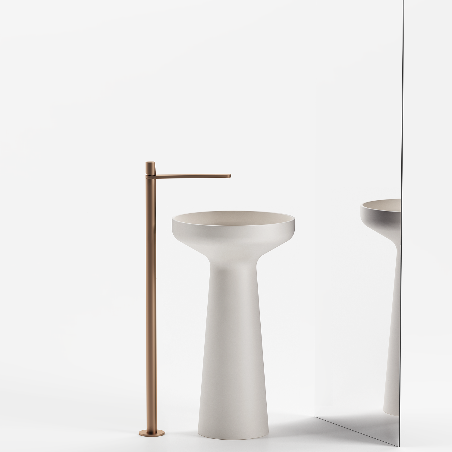 Sculptural Pedestal Basin 480mm - CSB93