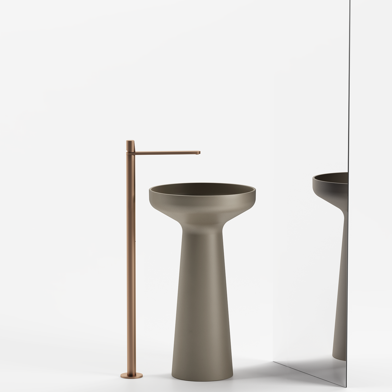 Sculptural Pedestal Basin 480mm - CSB93