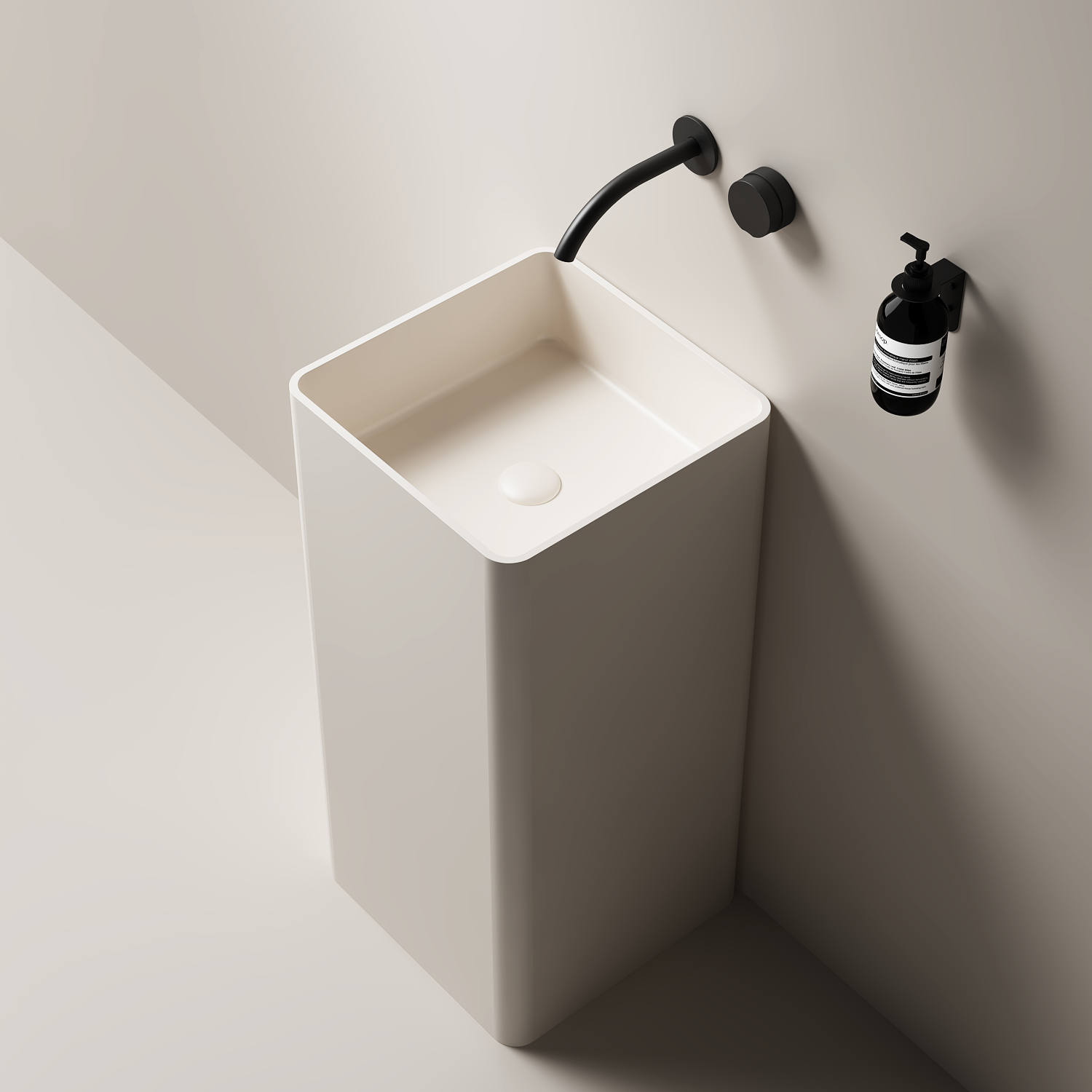 Large Square Pedestal Basin 450mm - CSB94-450