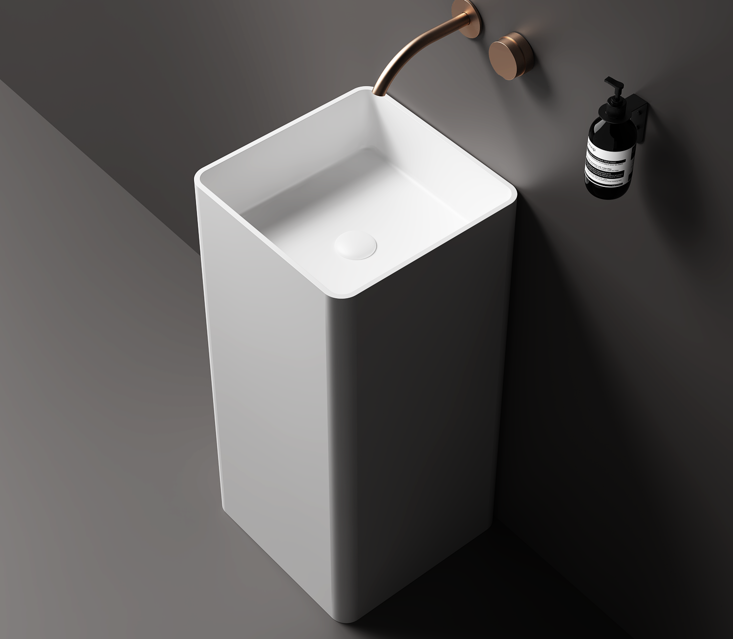 Large Square Pedestal Basin 450mm - CSB94-450