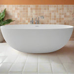 Cora Oval Stylish Stone Bath - 1700mm