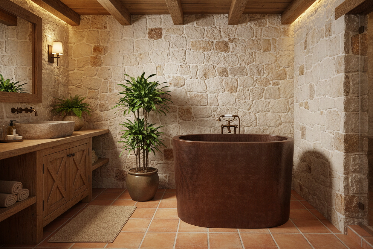 The Copper Bath Tub - Stonebaths Australia