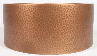 Over-Counter Round Copper Basin 406mm Side View