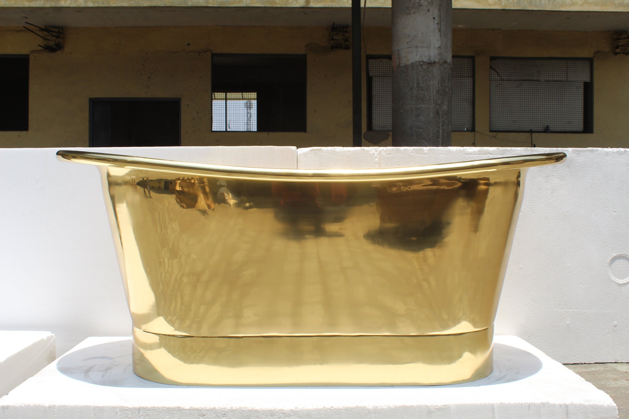 The Copper Bath Tub - Krishna Polished Brass Double Slipper 1700mm - CB5009-D67