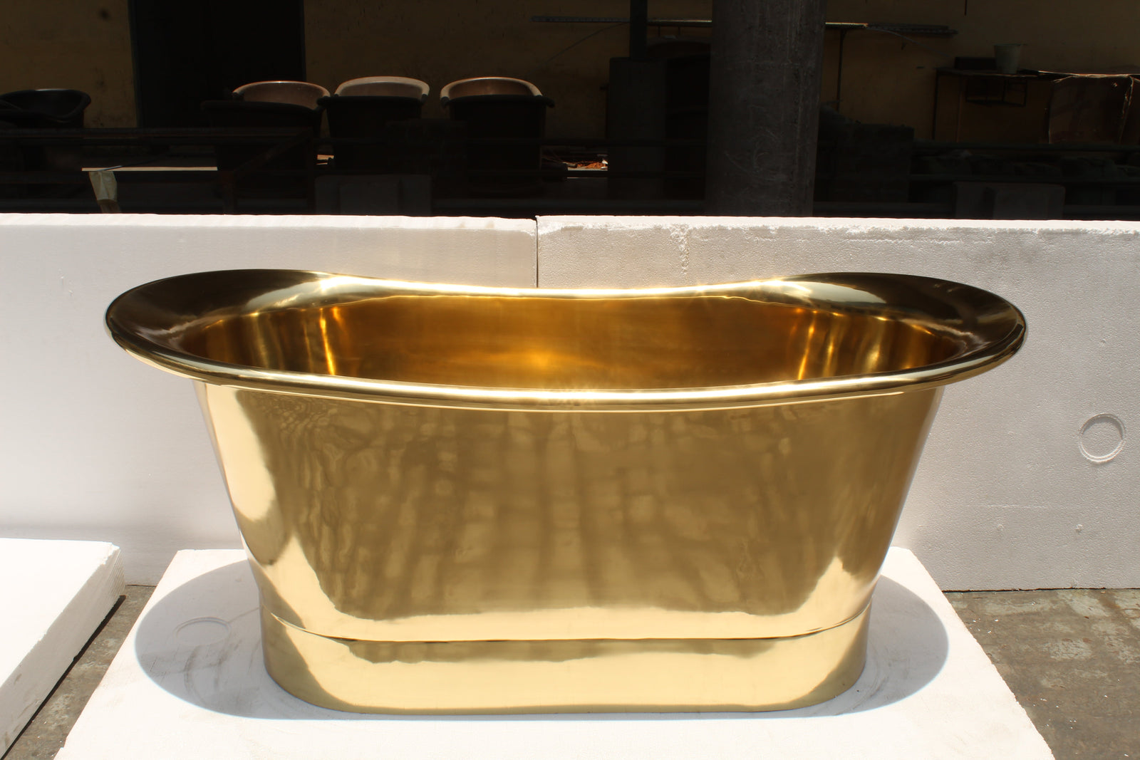 The Copper Bath Tub - Brass Dble Slipper Smooth 1700mm - CB5009-D67