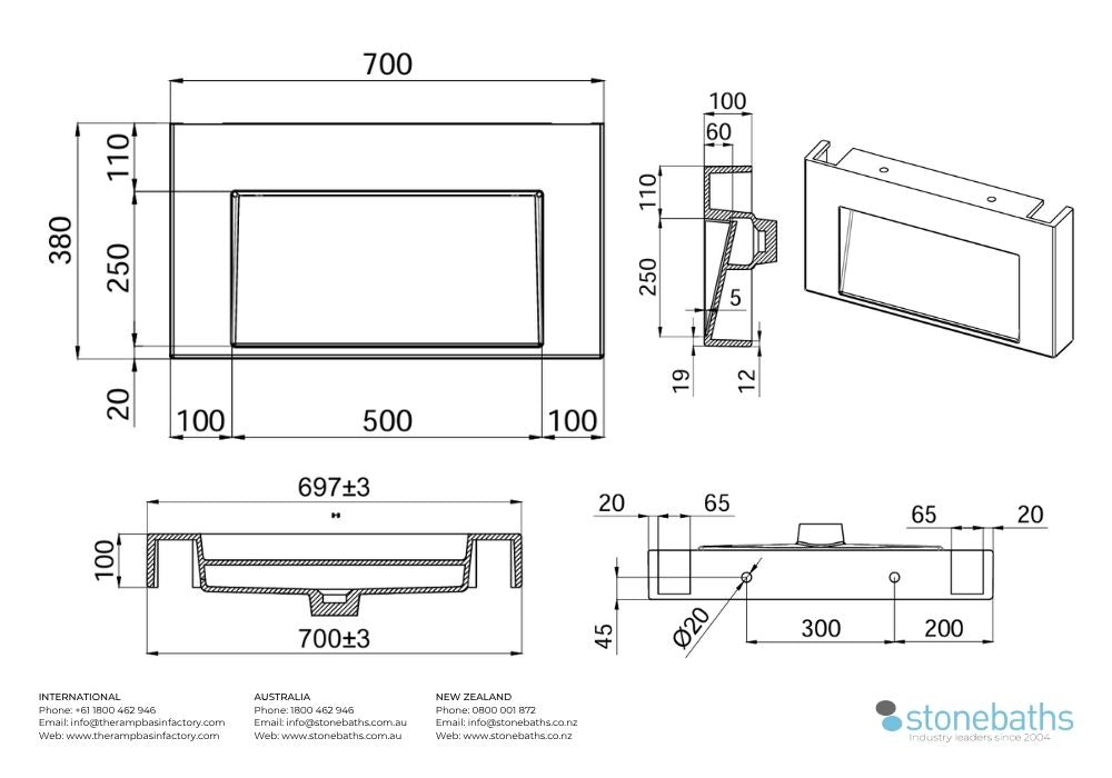 The Ramp Basin Junior 100 - 700mm