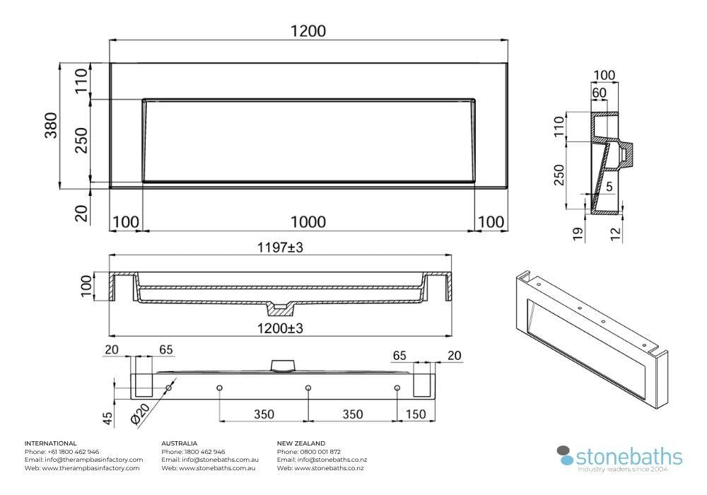 The Ramp Basin Junior 100 - 1200mm