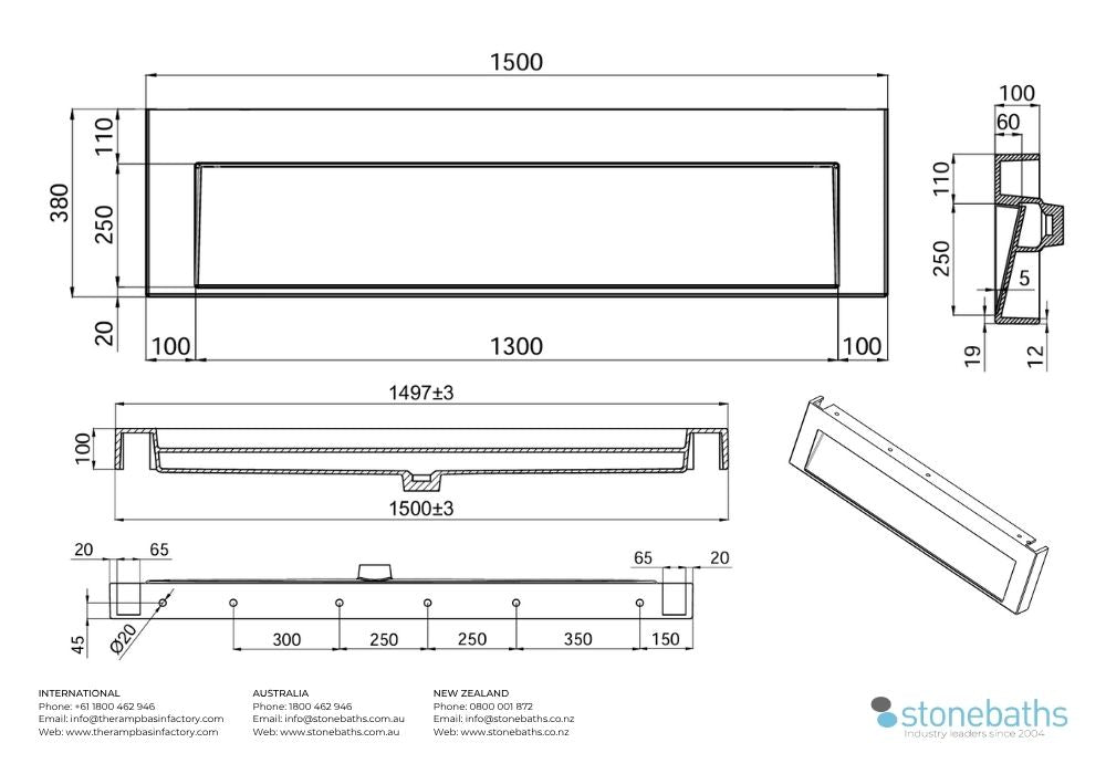 The Ramp Basin Junior 100 - 1500mm