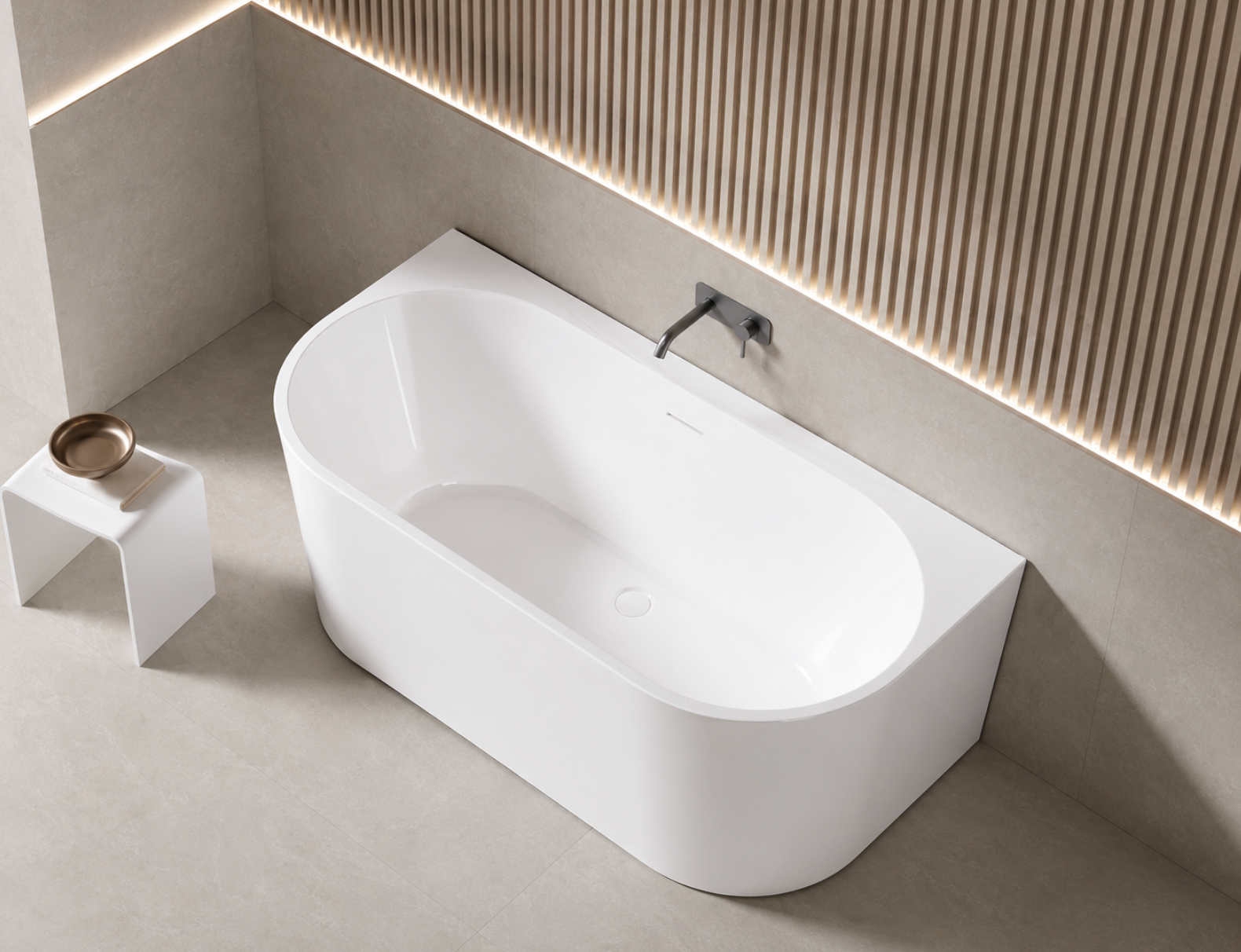 Kaha Acrylic Bathtub - 1500mm