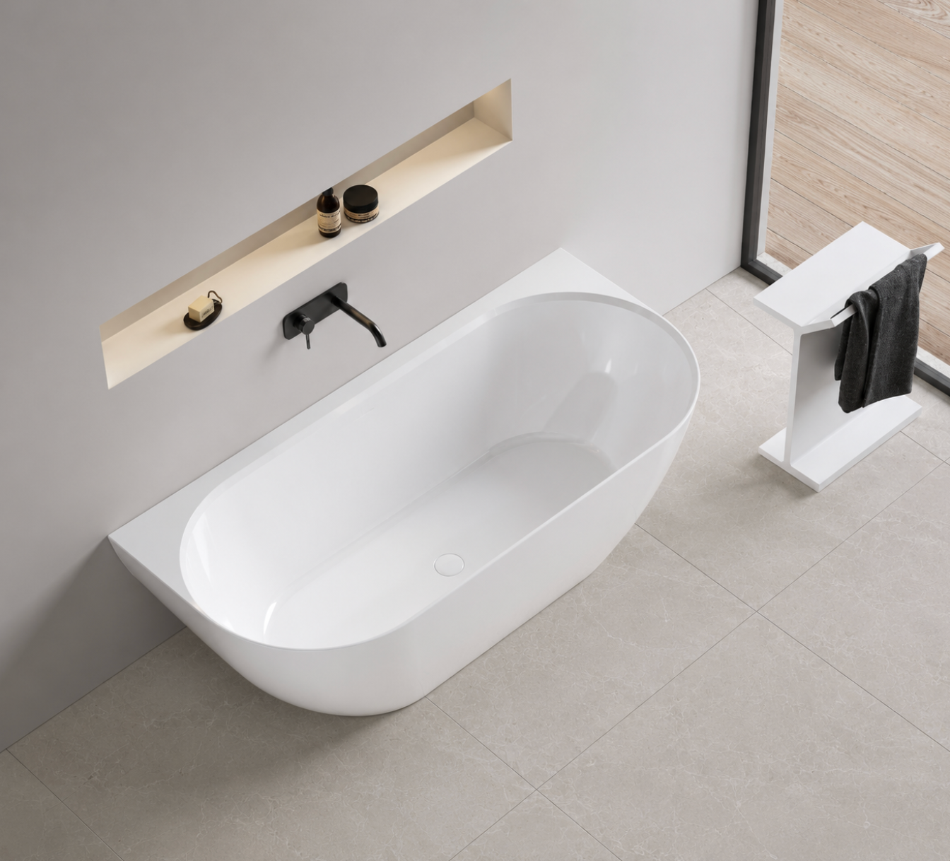 Kaha Acrylic Bathtub - 1700mm