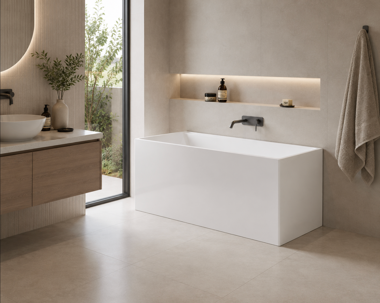 Kaha Acrylic Bathtub - 1300mm