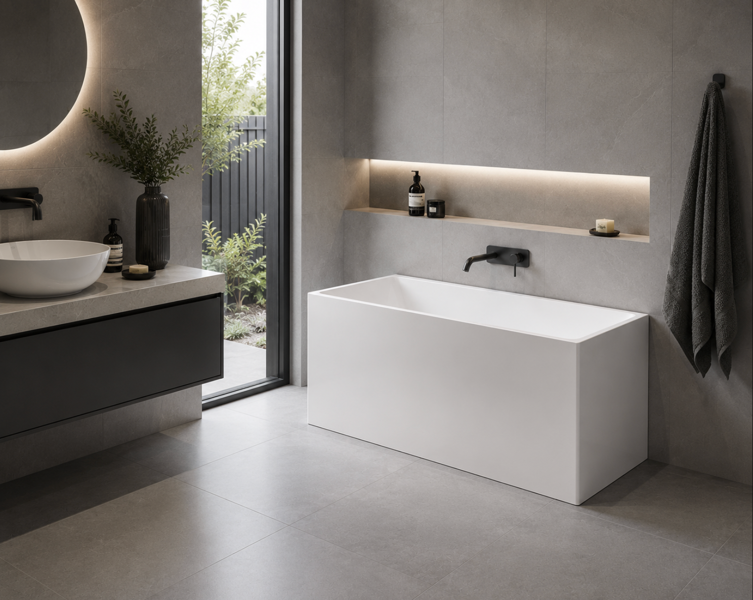 Kaha Acrylic Bathtub - 1400mm