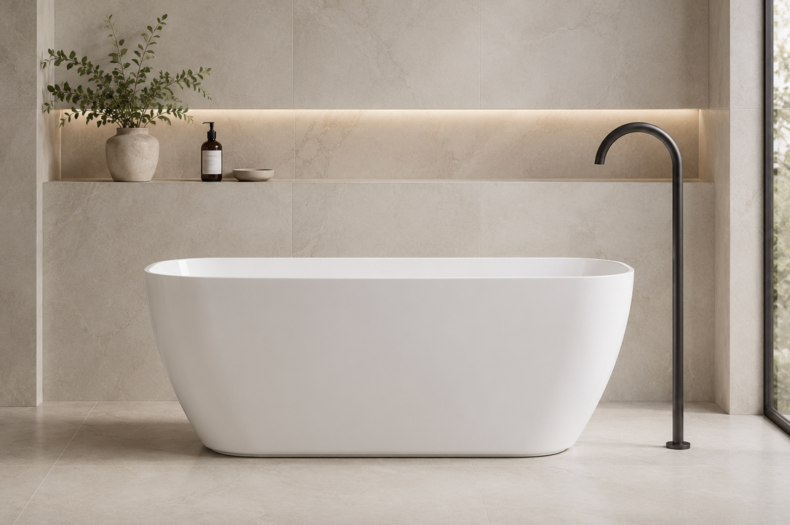 Kaha Acrylic Bathtub - 1450mm 