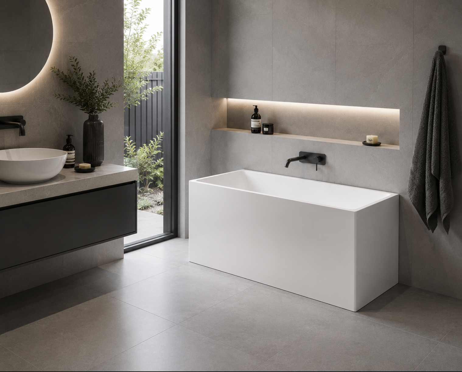 Kaha Acrylic Bathtub - 1500mm
